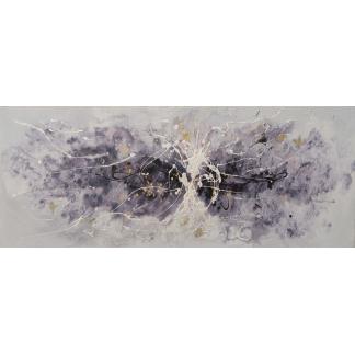 Abstract Paars - Canvas schilderij - Olieverf
