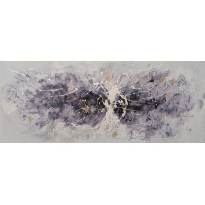 Abstract Paars - Canvas schilderij - Olieverf