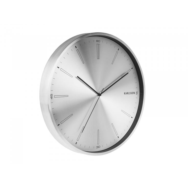 Karlsson Distinct Wandklok - geborsteld staal - 40cm