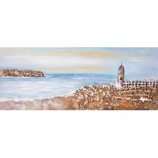 Vuurtoren aan Zee - Canvas schilderij - Olieverf