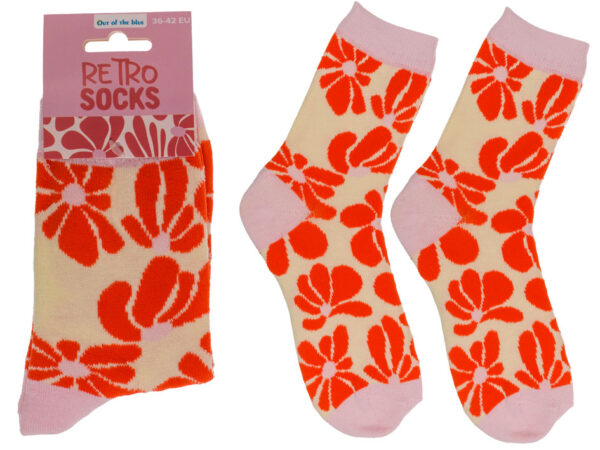 Retro Flowers Sokken (36-42)