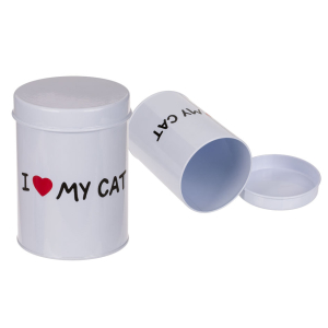 Rond Metalen Blik - I Love My Cat
