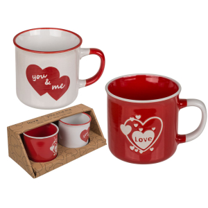 "Love" & "You & Me" Mokken (Set Van 2)