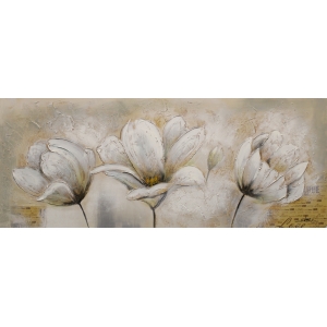 Witte Lelies Olieverfschilderij Op Linnen 60×150 cm