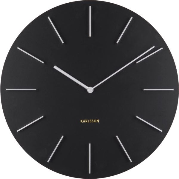 Karlsson Discreet Wandklok - Zwart