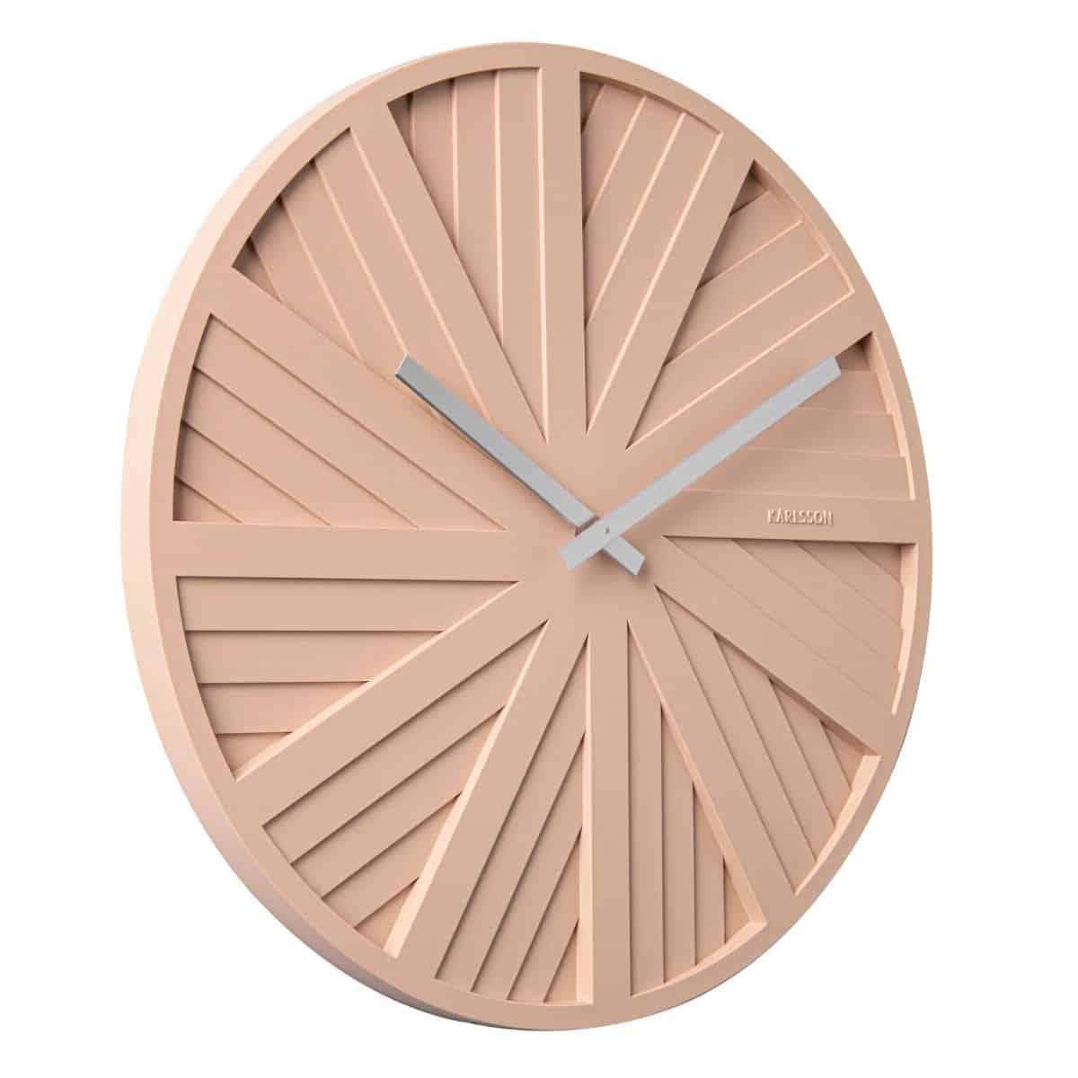Karlsson Wandklok Elegance Glow Bruin 40cm - Ronde Aluminium Klok Voor Woonkamer, Kantoor En Slaapkamer