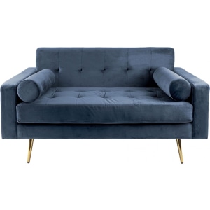 Sofa Embrace fluweel - Jeansblauw