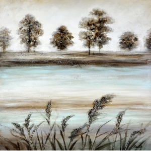 Landschap Olieverfschilderij Op Linnen 100x100 cm