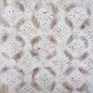 Crocheted Lace Olieverfschilderij Op Linnen 100x100 cm