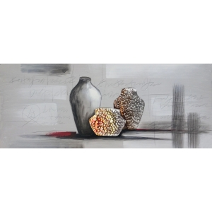 Vazen Olieverfschilderij Op Linnen 60x150 cm