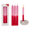 Neon Kaarsen (Set Van 3), Roze/Donkerroze