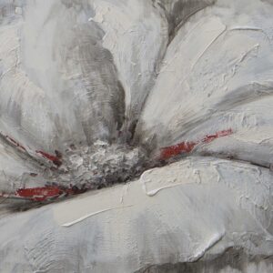 Bloemen Wit Olieverfschilderij Op Linnen 60x150 cm