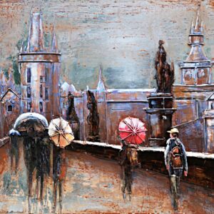 Tsjechië Praag 3D Metaal Schilderij 80x120 cm