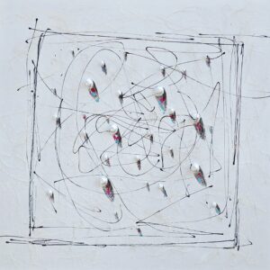 Gekras Olieverfschilderij Op Linnen 100x100 cm