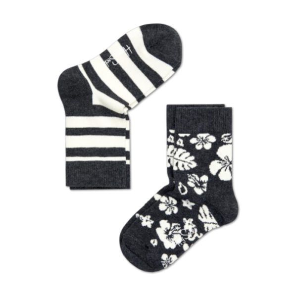 2-pack Happy Socks Kids Hawaii Sokken, Grijs