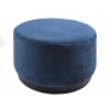 Poef Met Houten Rand (Large), Blauw