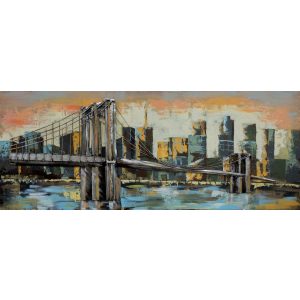 3D Metaal Schilderij - Brooklyn Bridge