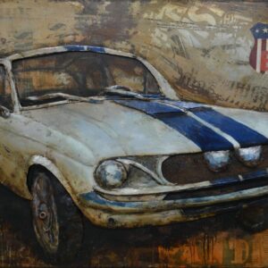 3D Metaal Schilderij - Ford Mustang Fastback, Shelby GT 350