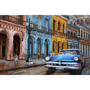 3D Metaal Schilderij - Havana, Cuba