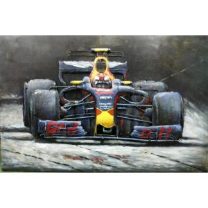 3D Metaal Schilderij - Max Verstappen, Red Bull Racing F1