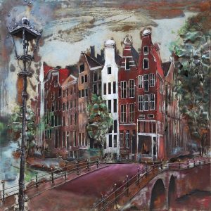 3D Metaal Schilderij - Amsterdam