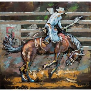 3D Metaal Schilderij - Rodeo