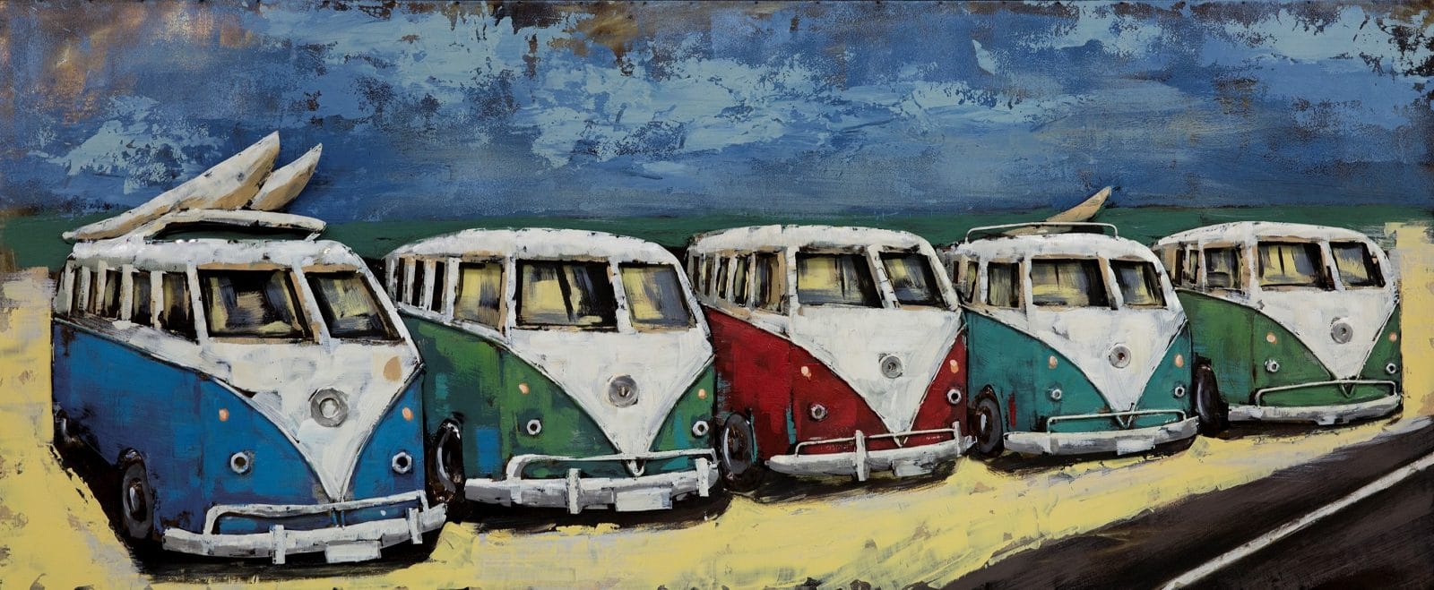 Metaal Schilderij - Volkswagen Camper T1 kopen? |