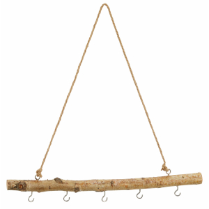 Decoratieve Houten Stok Met Haken Om Iets Op Te Hangen - 50 cm