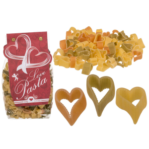 Driekleurige Love Pasta In Hartjesvorm (250g)