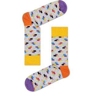 Happy Socks Brick Sokken - Grijs/Multi