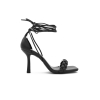 Strappy Heeled Sandals, Zwart