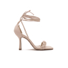 Strappy Heeled Sandals, Nude