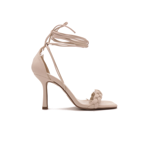 Strappy Heeled Sandals, Nude