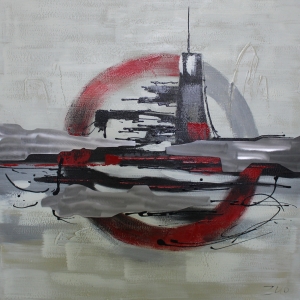 Fine Art Olieverfschilderij Op Linnen 100x100 cm