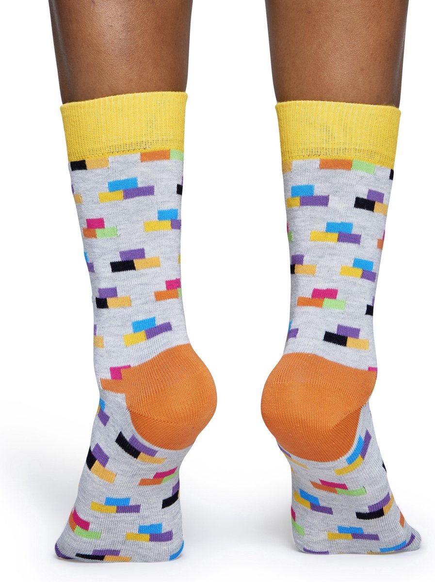 Happy Socks Brick Sokken - Grijs/Multi