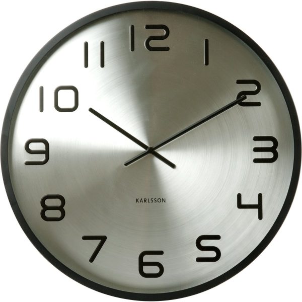 Karlsson Maxiemus Numbers wandklok - metaal/mat zwart - 60cm