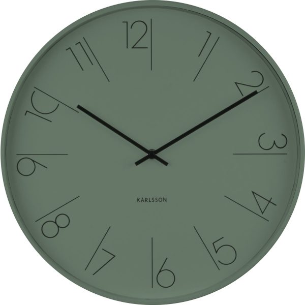 Karlsson Elegant Numbers wandklok - zwart - 40cm