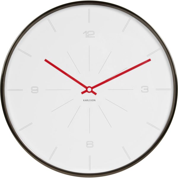 Karlsson Thinline Numbers wandklok - wit - 40cm