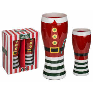 Set Van 2 Kerst Bierglazen