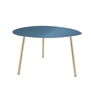 Bijzettafel Ovoid Enamel, Blauw (Small)