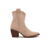 Western Enkellaarsjes, Beige