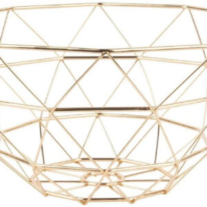 Fruitschaal Diamond Hoog - Goud