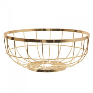 Fruitschaal open draadstructuur - Goudkleurig