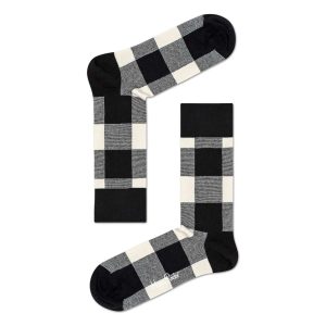 Happy Socks Lumberjack Sokken, Zwart/Wit