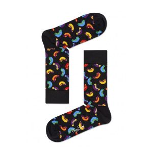 Happy Socks Hotdog Junkfood sokken, Zwart