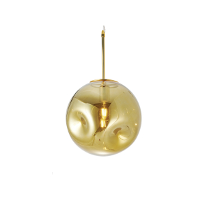 Hanglamp Blown Glas, Brass