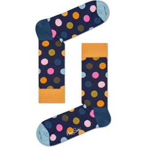 Happy Socks Big Dot Sokken, Donkerblauw/Oranje