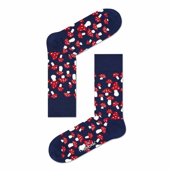Happy Socks Shrooms Sokken, Donkerblauw