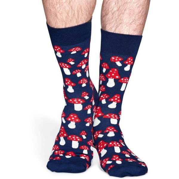 Happy Socks Shrooms Sokken, Donkerblauw