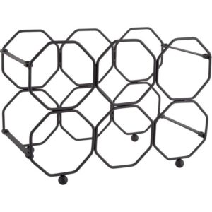 Honeycomb Wijnrek Ijzer - Zwart
